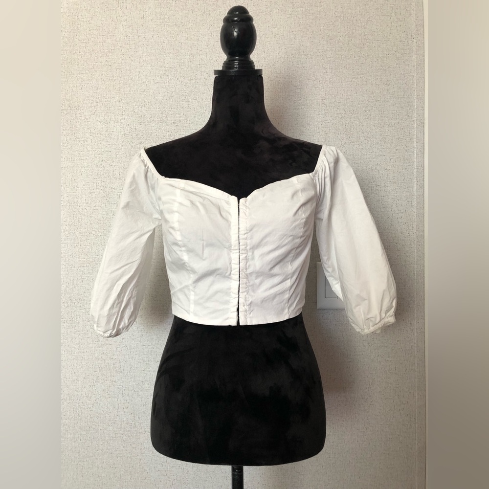 White Puff Sleeve Top Small/Medium “Charlotte Russe”
